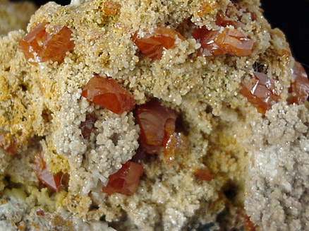 Wulfenite and Dolomite from Mina la Aurora, Cuchillo Parado, Cuchillo Parado, Chihuahua, Mexico