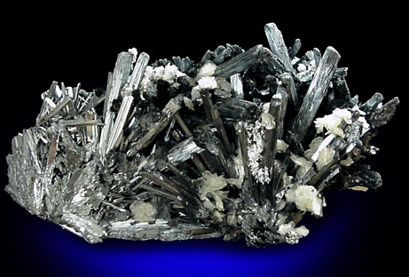 Stibnite with Barite from Herja Mine (Kisbanya), Baia Mare, Maramures, Romania