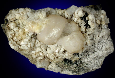 Thomsonite on Analcime from Lower New Street Quarry, Paterson, Passaic County, New Jersey
