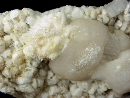 Thomsonite on Analcime from Lower New Street Quarry, Paterson, Passaic County, New Jersey