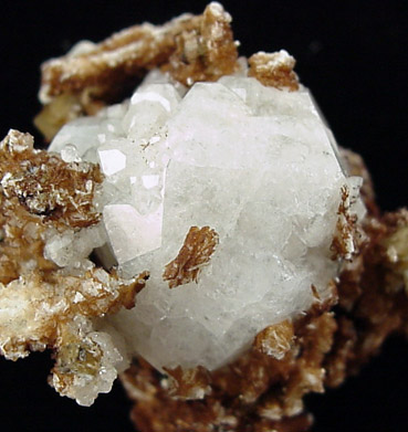 Analcime, Siderite, Albite pseudomorphs from Mont Saint-Hilaire, Qubec, Canada