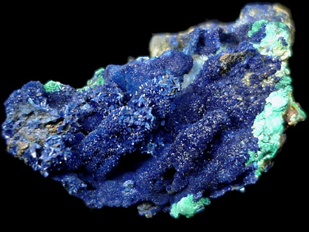 Azurite and Malachite from Peacock Mine, Leadore, Idaho