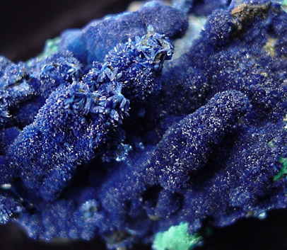 Azurite and Malachite from Peacock Mine, Leadore, Idaho