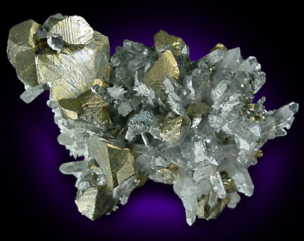 Chalcopyrite on Quartz from Groundhog Mine, Central District, Grant County, New Mexico