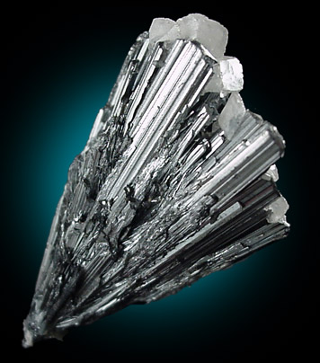 Stibnite with Calcite from Baia Sprie (Felsbnya), Maramures, Romania