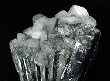 Stibnite with Calcite from Baia Sprie (Felsöbánya), Maramures, Romania