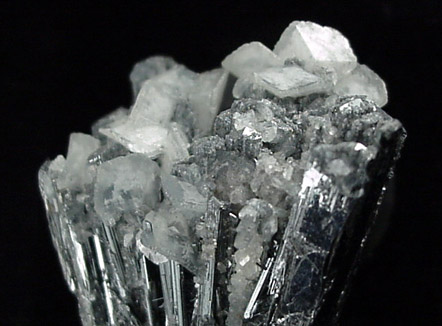 Stibnite with Calcite from Baia Sprie (Felsbnya), Maramures, Romania