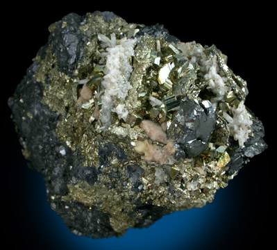 Bournonite and Pyrite from Noche Buena, Mazapil, Zacatecas, Mexico