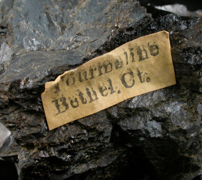 Schorl Tourmaline from Bethel (Biermann Quarry?), Fairfield County, Connecticut