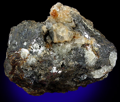 Anglesite on Galena from Wheatley Mine, Phoenixville, Chester County, Pennsylvania