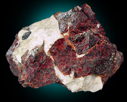 Zincite with Franklinite, Calcite from Franklin Mining District, Sussex County, New Jersey (Type Locality for Zincite and Franklinite)