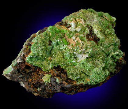 Pyromorphite and Quartz from Wheatley Mine, Phoenixville, Chester County, Pennsylvania