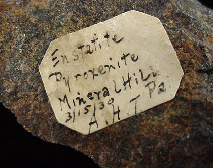 Enstatite and Pyroxene from Mineral Hill, near Media, Delaware County, Pennsylvania