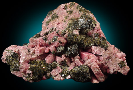 Rhodonite and Gahnite var. Dysluite from Franklin Mining District, Sussex County, New Jersey