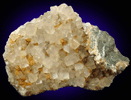 Calcite with Stilbite from Moore's Station Quarry, 44 km northeast of Philadelphia, Mercer County, New Jersey