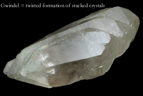 Quartz var. Gwindel from Swiss Alps, Switzerland