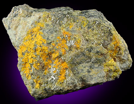 Uraninite and Becquerelite var. Gummite from Ruggles Mine, Grafton Center, Grafton County, New Hampshire