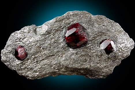 Almandine Garnet from Garnet Ledge, east shore of Stikine River Delta, 11 km north of Wrangell, Alaska