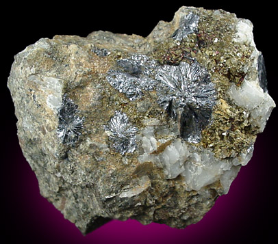 Molybdenite with Pyrite from Squaw Peak, south of Camp Verde, Yavapai County, Arizona