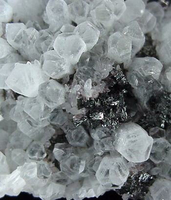 Tetrahedrite on Quartz from Bingham District, Salt Lake County, Utah