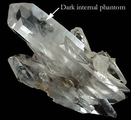 Quartz with phantoms from Crystal Springs, Garland County, Arkansas