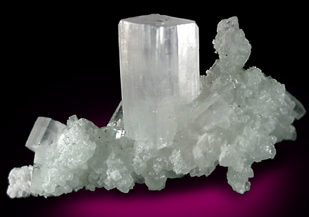 Apophyllite on Prehnite from Mumbai, Maharashtra, India