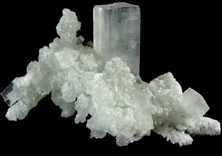 Apophyllite on Prehnite from Mumbai, Maharashtra, India