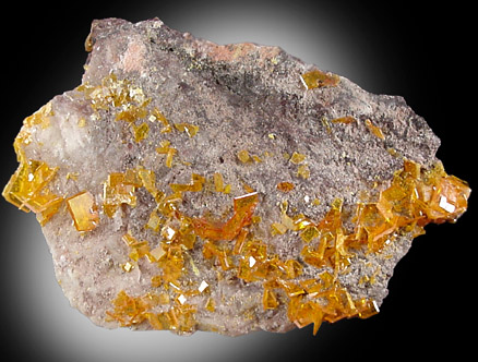 Wulfenite from Rowley Mine, 20 km northwest of Theba, Painted Rock Mountains, Maricopa County, Arizona
