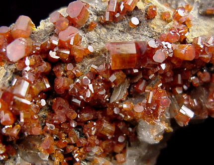 Vanadinite and Cerussite from Old Yuma Mine, west of Tucson, Pima County, Arizona