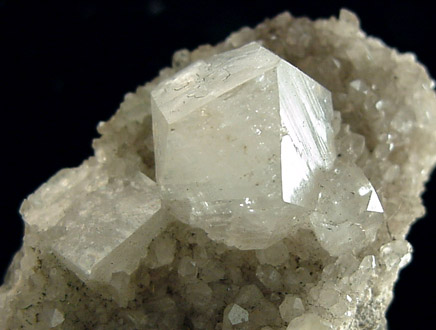 Apophyllite on Quartz from Upper New Street Quarry, Paterson, Passaic County, New Jersey