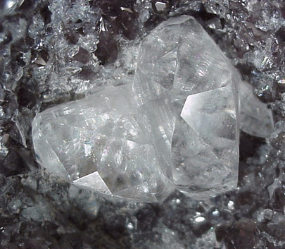 Calcite in Quartz Geode from Las Choyas, Chihuahua, Mexico