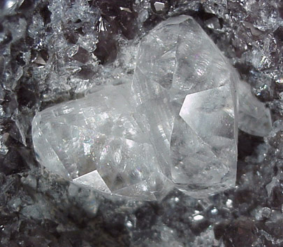 Calcite in Quartz Geode from Las Choyas, Chihuahua, Mexico