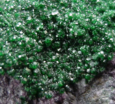 Uvarovite Garnet from Saranovskoye Mine, Sarany, Permskaya Oblast', Ural Mountains, Russia (Type Locality for Uvarovite)