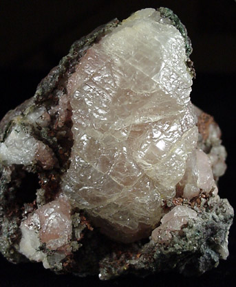 Copper in Calcite from Mass Mine, Ontonagon County, Michigan