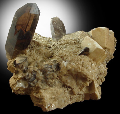 Orthoclase and Smoky Quartz from Moat Mountain, Hale's Location, Carroll County, New Hampshire