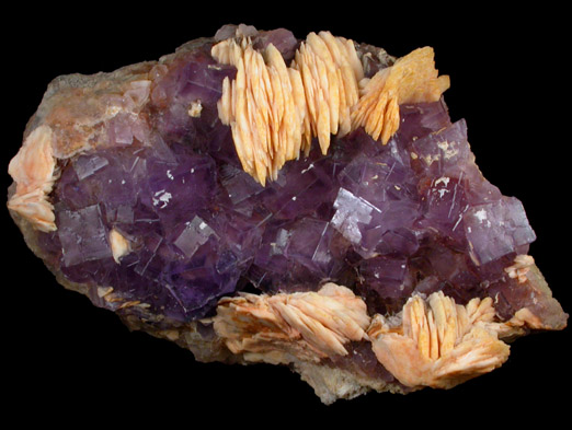 Fluorite and Barite from La Cabaña, Punta Arrobado, north of Berbes, Ribadesella, Asturias, Spain