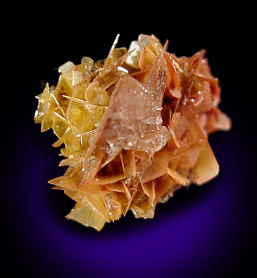 Calcite on Wulfenite from Defiance Mine, Courtland-Gleeson District, Cochise County, Arizona