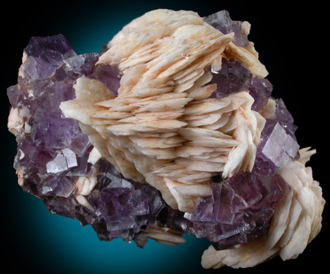 Fluorite and Barite from Caravia-Berbes District, Asturias, Spain