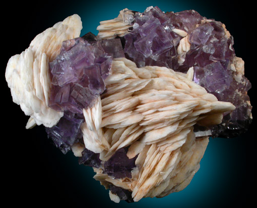 Fluorite and Barite from Caravia-Berbes District, Asturias, Spain