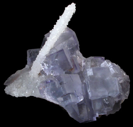Fluorite with Quartz from Mina La Viesca, Huergo, La Collada, Siero, Asturias, Spain
