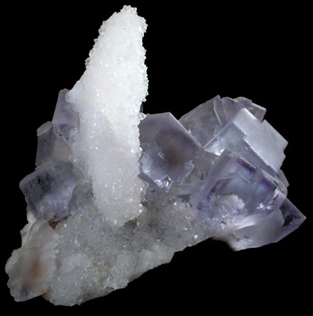 Fluorite with Quartz from Mina La Viesca, Huergo, La Collada, Siero, Asturias, Spain