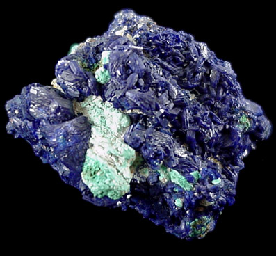 Azurite with Malachite from United Verde Mine, Jerome, Yavapai County, Arizona