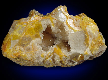 Wulfenite and Quartz from Mammoth Mine, Pinal County, Arizona