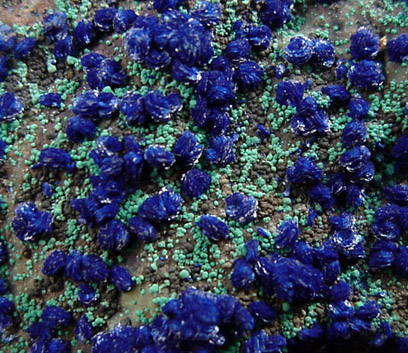 Azurite and Malachite from Morenci Mine, Clifton District, Greenlee County, Arizona