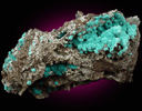 Rosasite from 79 Mine, Banner District, near Hayden, Gila County, Arizona