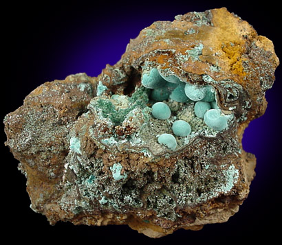 Rosasite from Mina Ojuela, Mapimi, Durango, Mexico