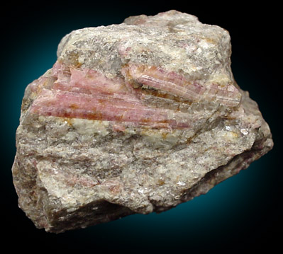 Elbaite in Lepidolite from Black Mountain, Rumford, Oxford County, Maine