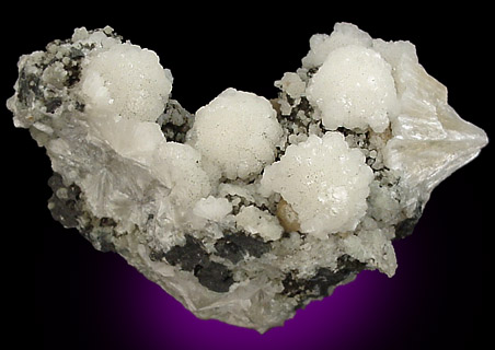 Stilbite, Pectolite, Datolite from Braen's Quarry, Haledon, Passaic County, New Jersey