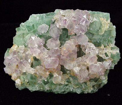 Fluorite with Amethyst Quartz from Amethyst Queen Claim, Unaweep Canyon, Mesa County, Colorado