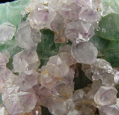 Fluorite with Amethyst Quartz from Amethyst Queen Claim, Unaweep Canyon, Mesa County, Colorado